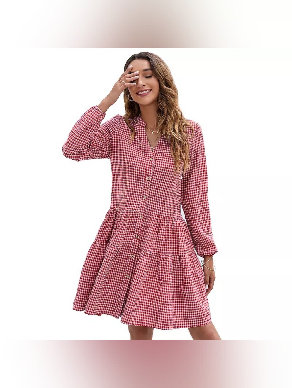Plaid Babydoll Dress NWOT